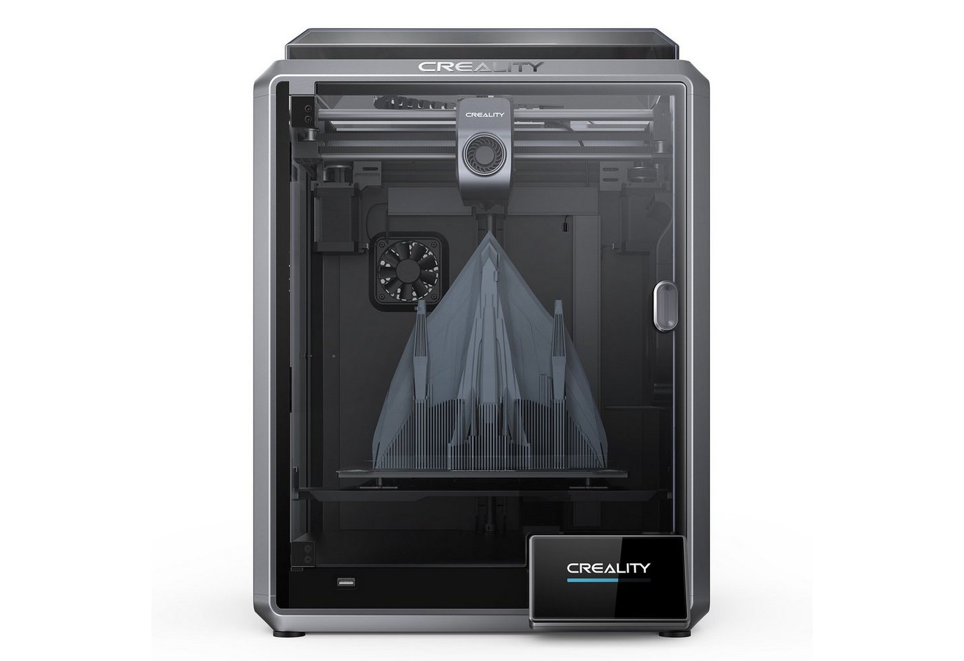 Creality 3D-Drucker K1, Hohe Geschwindigkeit 600 mm/s, 4,3-Zoll-Farb-Touchscreen von Creality