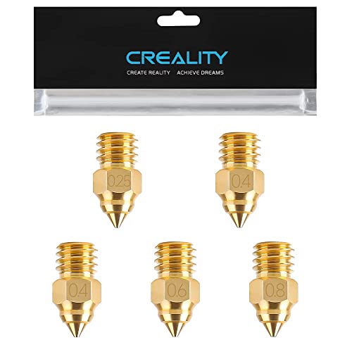 Creality 3D Drucker MK-ST Düsen 5pcs für Ender 3 S1 Ender-3 S1 Pro CR-6 SE CR-6 Max Sermoon V1 Pro Ender-2 Pro Ender-3 NEO/Ender 3 V2 Neo/Ender 3 Max Neo von Creality