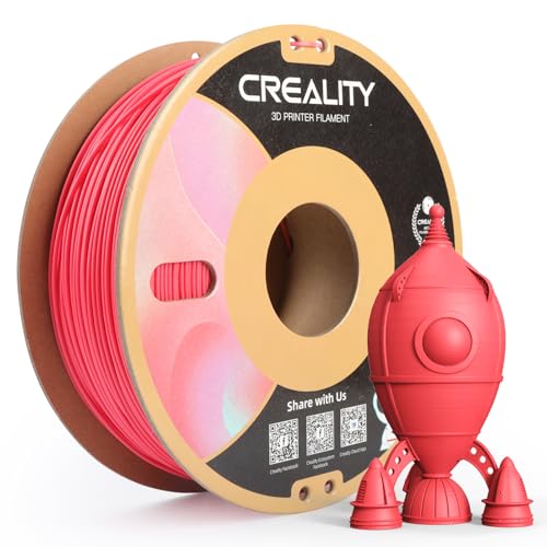 Creality CR-PLA Matte 3D Druck Filament, 1.0KG Umweltfreundliche Kartonspule, 1,75mm PLA Matte 3D Drucker Filament, ≤0.03mm Maßgenauigkeit, Kompatibel mit Creality FDM Druckern (Erdbeerrot) von Creality
