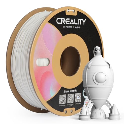 Creality CR-PLA Matte 3D Druck Filament, 1.0KG Umweltfreundliche Kartonspule, 1,75mm PLA Matte 3D Drucker Filament, ≤0.03mm Maßgenauigkeit, Kompatibel mit Creality FDM Druckern (Weiß) von Creality
