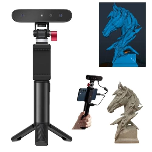 Creality CR-Scan Ferret 3D Scanner, Handheld 3D Scanner für 3D Drucker, 0,1mm Präzision, ASIC 30 FPS, RGB Farbkamera, Kompatibel mit Android/Mac OS/Win 10/11 (64-Bit) von Creality