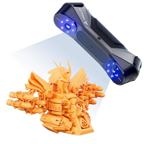 Creality CR-Scan Raptor 3D Scanner, Handscanner für 3D Drucker mit Mehrzeilen Blue & NIR Technologie, 0,02mm Genauigkeit, Anti-Schütteln-Tracking, unterstützt Objekte von 5-2000mm für Windows Mac von Creality