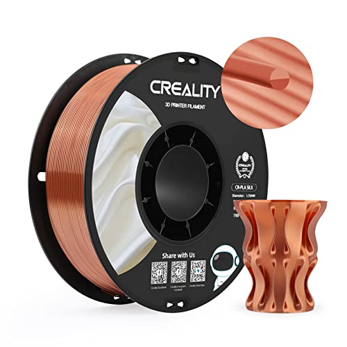 Creality CR Silk 3D-Drucker-Filament, Seidenglänzende 3D-Druck-PLA-Filament 1,75 mm/1 kg, Kompatibel mit den Meisten FDM-Druckern, Kupfer von Creality