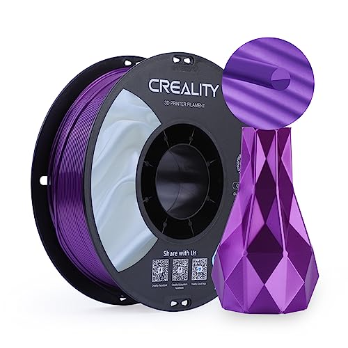 Creality CR Silk 3D-Drucker-Filament, Seidenglänzende 3D-Druck-PLA-Filament 1,75 mm/1 kg, Kompatibel mit den Meisten FDM-Druckern, Lila von Creality
