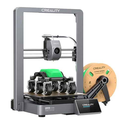 Creality Ender 3 V3 3D Drucker, 600 mm/s schnelle Geschwindigkeit mit Ganzmetallkonstruktion, Neuer CoreXZ mit Dual-Gear-Direktextruder, Auto-Nivellierung DIY 3D Printer 220×220×250mm von Creality