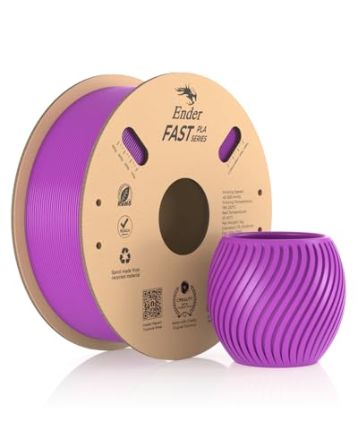 Creality Ender Fast PLA Filament 1.75mm, 3D Drucker Filament High Speed bis zu 300mm/s, recycelbare Pappspule, Fit die meisten FDM 3D Drucker bis 1kg (2.2lb) Lila von Creality