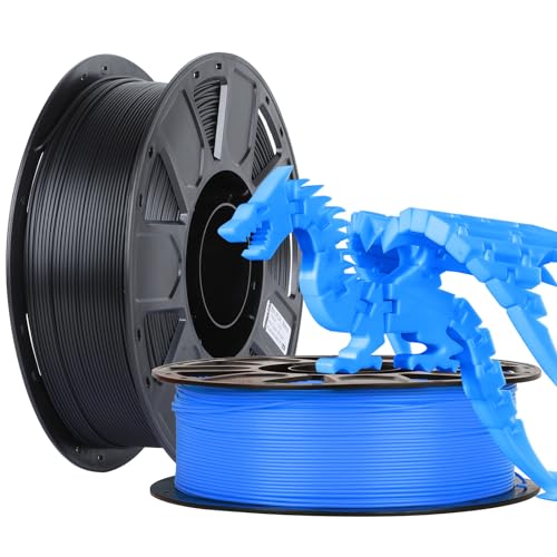 Creality Ender PLA Filament, 1,75mm PLA 3D Drucker Filament, Maßgenauigkeit +/- 0.03mm, passend für die meisten FDM Drucker (Schwarz & Blau 2-Pack) von Creality