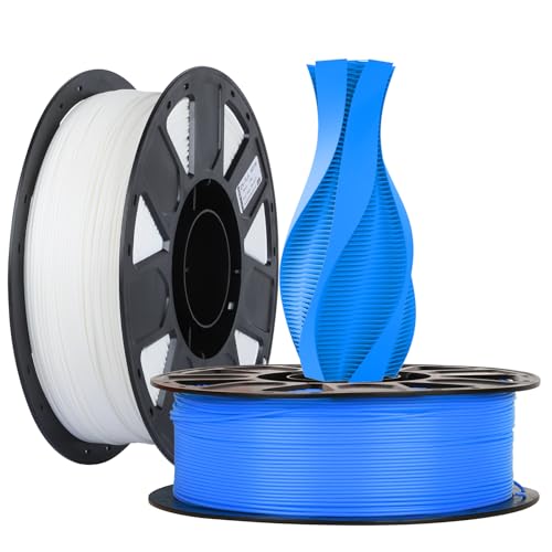 Creality Ender PLA Filament, 1,75mm PLA 3D Drucker Filament, Maßgenauigkeit +/- 0.03mm, passend für die meisten FDM Drucker (Weiß & Blau 2-Pack) von Creality