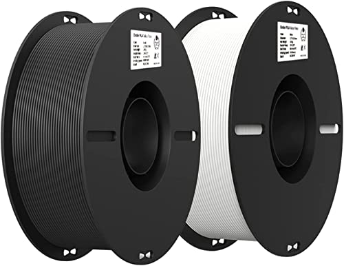 Creality Ender PLA Filament 1,75mm 2 Packs für 3D-Drucker, 2 x 1kg Spule 3D Druck Filament, Maßgenauigkeit +/- 0,03mm, passend für die meisten FDM 3D Drucker, Weiß & Schwarz, Polylactide von Creality