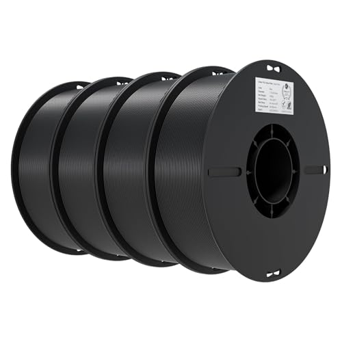 Creality Ender PLA Filament 1.75mm 4kg Schwarz, 3D Drucker Filament PLA, Maßgenauigkeit +/-0,02mm Vakuumverpackung (4 x 1kg Spule, 4 Schwarz) von Creality