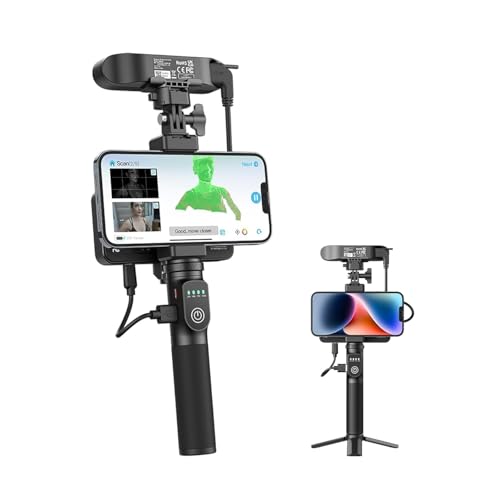 Creality Ferret Pro 3D-Scanner, 0,1 mm Präzision, WiFi 6 Wireless, Anti-Shake-Technologie, 24-Bit Farben für Metalle/Schwarz (ohne Spray), Outdoor bis 30k Lux, Kompatibel mit Mac/iOS/Win/Android von Creality