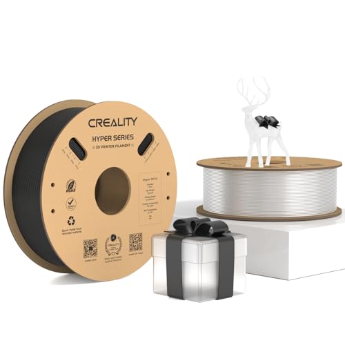 Creality Hyper PETG Filament, Schwarz+Transparent Filament 1.75mm Hyper PETG 2KG, 3D Drucker Filament PETG Maßgenauigkeit +/- 0.03mm, 3D Druck Materialien für die meisten 3D Drucker von Creality