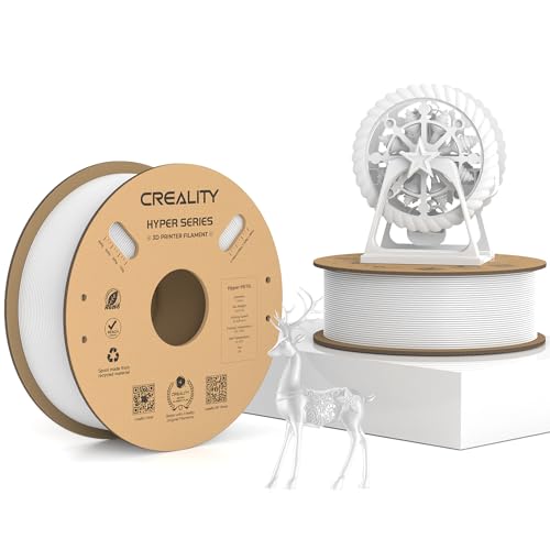 Creality Hyper PETG Filament, Weiß Filament 1.75mm Hyper PETG 2KG, 3D Drucker Filament PETG Maßgenauigkeit +/- 0.03mm, 3D Druck Materialien für die meisten 3D Drucker von Creality