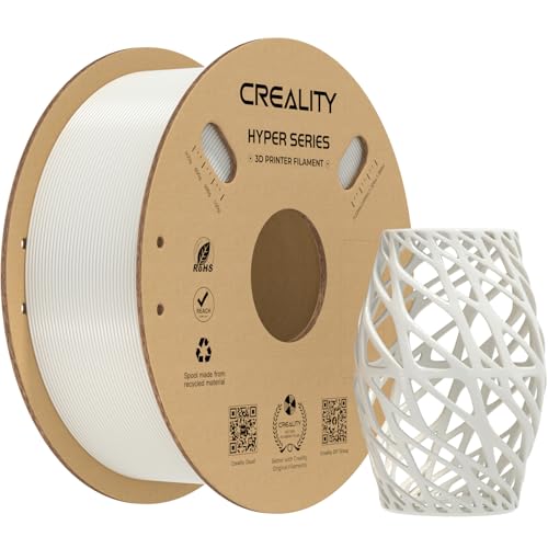 Creality Hyper PETG Filament 1,75mm (Weiß), 2024 Neues 1kg 3D-Drucker Filament PETG Hochgeschwindigkeit, 3D-Druckmaterialien für die Meisten 3D-Drucker K1/ K1 MAX/ K1C (1kg/ Spule) Creality Hyper PETG Filament 1,75mm (Weiß), 2024 Neues 1kg 3D-Drucker Filament PETG Hochgeschwindigkeit, 3D-Druckmaterialien für die Meisten 3D-Drucker K1/ K1 MAX/ K1C (1kg/ Spule) von Creality