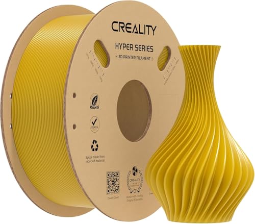 Creality Hyper PLA Filament 1,75 mm Gold, Hochgeschwindigkeits und Hochtemperaturbeständiges 3D Druckmaterial, kompatibel mit den meisten 3D-Druckern wie Creality K1C K1 Max (1kg/ Spule) von Creality