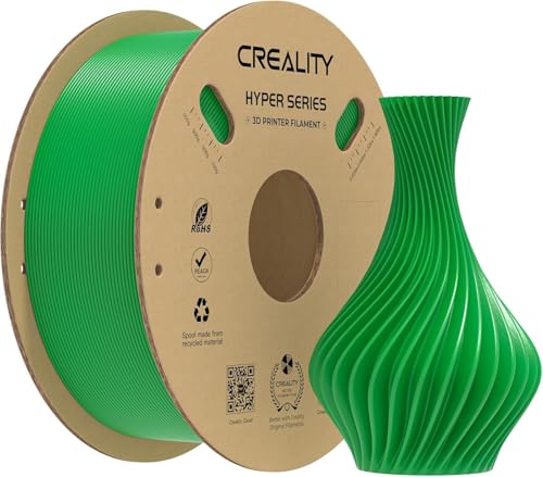 Creality Hyper PLA Filament 1,75 mm Grün, Hochgeschwindigkeits und Hochtemperaturbeständiges 3D Druckmaterial, kompatibel mit den meisten 3D-Druckern wie Creality K1C K1 Max (1kg/ Spule) von Creality