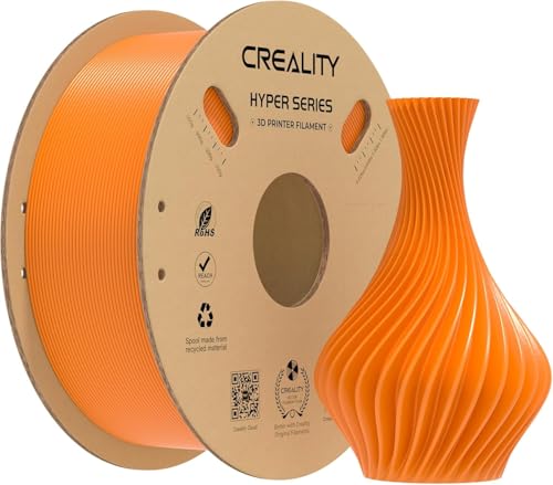 Creality Hyper PLA Filament 1,75 mm Orange, Hochgeschwindigkeits und Hochtemperaturbeständiges 3D Druckmaterial, kompatibel mit den meisten 3D-Druckern wie Creality K1C K1 Max (1kg/ Spule) von Creality