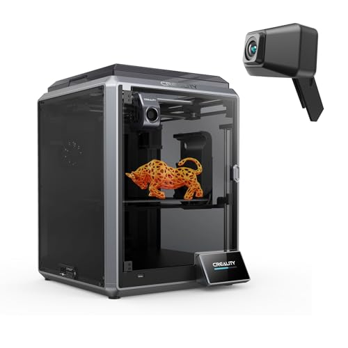 Creality K1 3D Drucker mit K1 AI-Kamera, 600 mm/s Druckgeschwindigkeit, Doppelventilator-Kühlungsmodell, Zeitrafferaufnahmen AI Camera, LCD-Auto-Nivellierfunktion von Creality