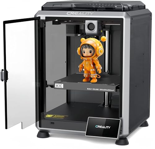 Creality K1C 3D Drucker, 600mm/s Schnelle Druckgeschwindigkeit FDM 3D Drucker, K1 Flaggschiff Plus, Auto Levelling 3D Drucker mit AI Kamera, 300°C Hochtemperatur 3D Druck, Druckgröße 220x220x250mm von Creality