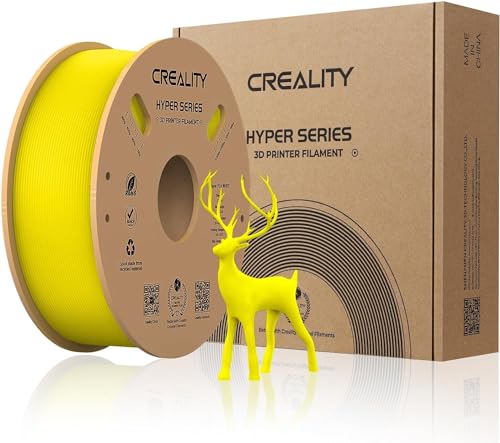 Creality Official Hyper PLA Filament Gelb 1KG, 3D Drucker Filament für Hochgeschwindigkeitsdruck, langlebig und widerstandsfähig, glatt, Überhang Leistung Maßgenauigkeit +/-0.03mm, 2.2lbs/Spool Creality Official Hyper PLA Filament Gelb 1KG, 3D Drucker Filament für Hochgeschwindigkeitsdruck, langlebig und widerstandsfähig, glatt, Überhang Leistung Maßgenauigkeit +/-0.03mm, 2.2lbs/Spool von Creality