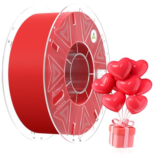 Creality Official Hyper PLA Filament Rot, 1KG 3D Drucker RFID Filament für Hochgeschwindigkeitsdruck, Widerstandsfähig, Glatt, Überhang Leistung Maßgenauigkeit +/-0.03mm, 2.2lbs/Spool von Creality