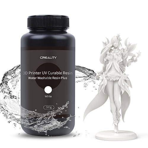 Creality Official Upgrade Water Washable Resin for 3D Printer, 405nm High Precision UV-Curing 3D Printer Resin with Low Viscosity, Fast Printing Photopolymer Resin for LCD 3D Printing von Creality