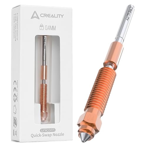 Creality Offizielle K1C Düse 0.4mm, Quick-Swap 3D Drucker Düse Kit, Ender 3 V3 Düse Kupferlegierung und gehärtete Stahldüse für Creality K1C, Ender 3 V3, Ender 3 V3 Plus 3D Drucker (1PCS) von Creality