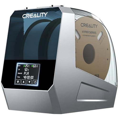 2025 Creality Offiziell Space PI Filament Trockner Plus, 2 Rollen 3D Drucker Filament Trockner Box mit eingebautem Fan Filament Speicher Halter Filament Dehydrator, Ein-Schlüssel Einstellung von Creality