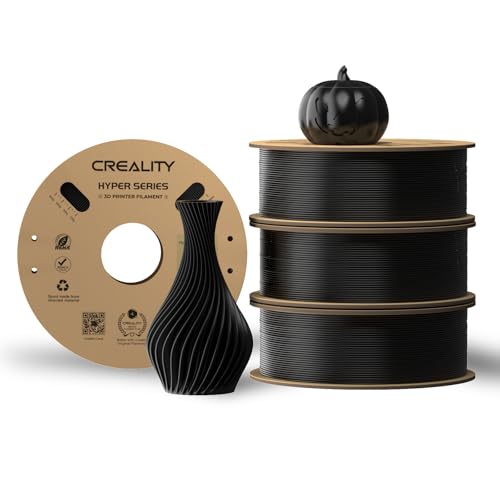 Creality Official Hyper PLA Filament Schwarz 4KG, 3D Drucker Filament für Hochgeschwindigkeitsdruck, langlebig und widerstandsfähig, glatt, Überhang Leistung Maßgenauigkeit +/-0.03mm, 4 Rollen Creality Official Hyper PLA Filament Schwarz 4KG, 3D Drucker Filament für Hochgeschwindigkeitsdruck, langlebig und widerstandsfähig, glatt, Überhang Leistung Maßgenauigkeit +/-0.03mm, 4 Rollen von Creality