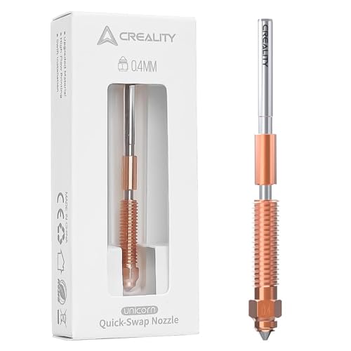 Creality Offizielle K1C Düsen, Quick-Swap 3D Drucker Düse Kit 0.4mm, Ender 3 V3 Düsen Kupferlegierung und gehärtete Stahldüse für K1C, Ender 3 V3, Ender 3V3 Plus 3D Drucker von Creality