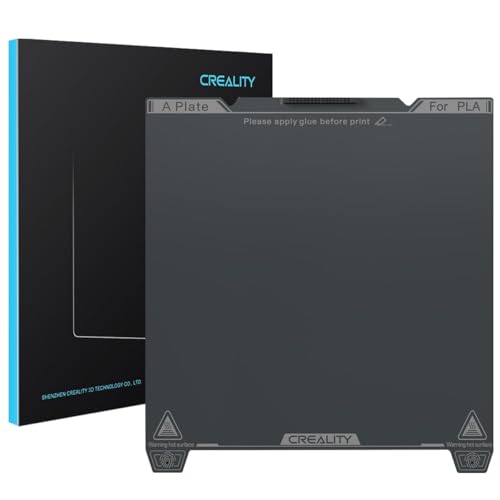 Creality Offizielle K1C Bauplatte PEI-Blatt mit Düsenreiniger 235 x 235 mm glatte Oberfläche flexible abnehmbare Federstahlplattform für Ender 3S1/3S1 Pro/3V2 Neo/3V3 SE/KE K1(keine magnetische Basis) von Creality