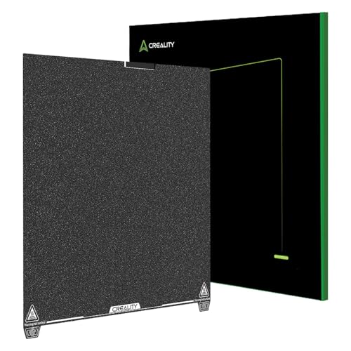 Creality Offizielle K2 Plus Bauplatte, 370x370mm Texturierte PEI-Platte, Magnetisch Flexibel Entfernbar Federstahl 3D-Drucker Bettplatte von Creality