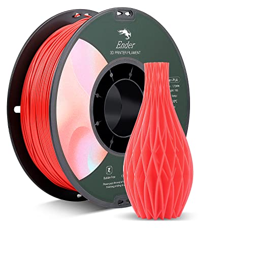 Creality Offizielles 3D PLA Filament 1,75 mm 1 kg Spule für 3D-Drucker - Rot von Creality