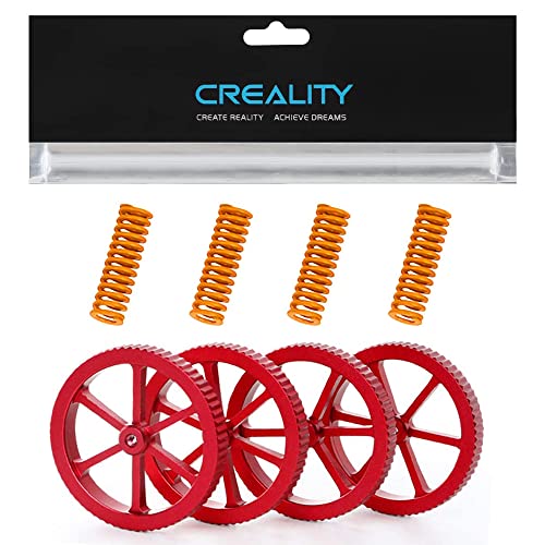 Creality Offizielles 4 teiliges handgedrehtes Aluminium Nivelliermutter und 4 teiliges 20 mm Federn Upgrade Kit für Ender 3, Ender 3 Pro, Ender 3 V2, Ender 5, Ender 5 Pro, CR-10 3D Drucker von Creality