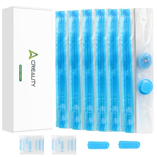 Creality Offiziell 3D Drucker Filament Vakuumtaschen Filamentspeicher, 12 transparente versiegelte Beutel staubdestellte Luftfeuchtigkeitsbeständigkeit, 35x35cm wiederverwendbarer Vakuumspeicherbeutel von Creality