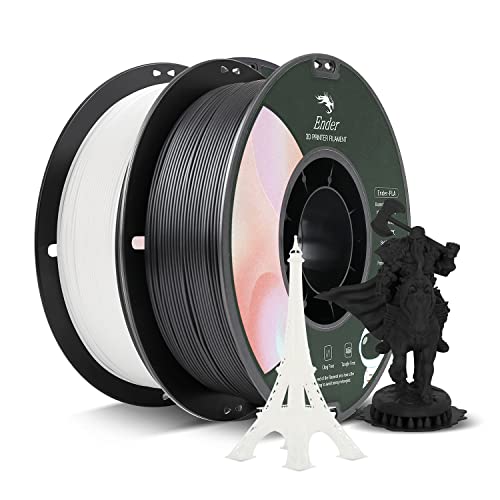 Creality Offizielles PLA Filament 1,75 mm 1 kg, Super 3D-Drucker Filament - Weiß und Schwarz von Creality