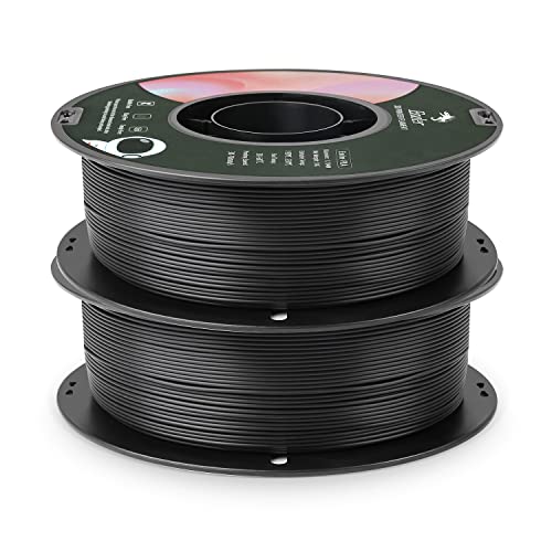 Creality Offizielles PLA Filament 1.75mm 1KG, Super 3D Drucker Filament- Schwarz[2 Rollen] von Creality