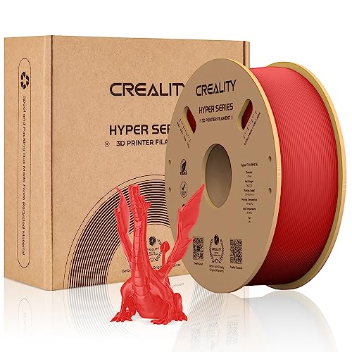 Creality Offizielles PLA-Filament Hyper Series PLA Super Druckgeschwindigkeit 30–600 mm/s 1,75 mm 1 kg Spule, 3D-Druck-Filament für 3D-Drucker, Rot von Creality