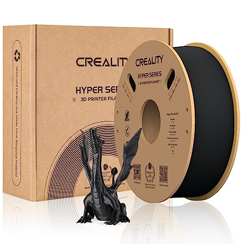 Creality Offizielles PLA-Filament Hyper Series PLA Super Druckgeschwindigkeit 30–600 mm/s 1,75 mm 1 kg Spule, 3D-Druck-Filament für 3D-Drucker, Schwarz von Creality