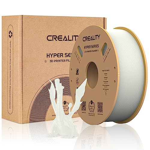 Creality Offizielles PLA-Filament Hyper Series PLA Super Druckgeschwindigkeit 30–600 mm/s 1,75 mm 1 kg Spule, 3D-Druck-Filament für 3D-Drucker, Weiß von Creality