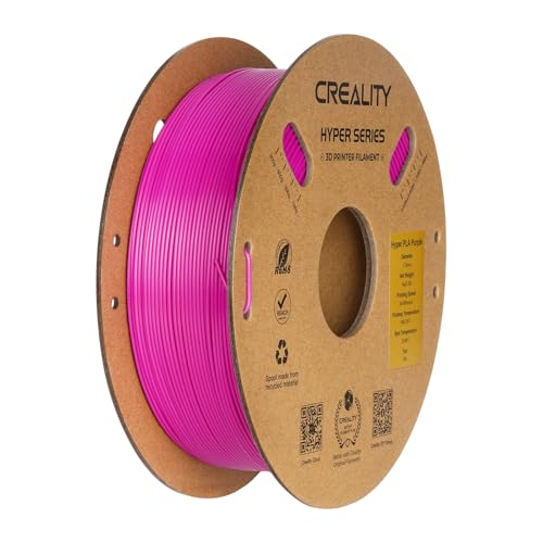 Creality PLA-Filament, 1,75 mm für K1 Max für 3D-Drucker für Hochgeschwindigkeits-30–600 mm/s, 1 kg Spule Hyper PLA-Filament, Maßgenauigkeit ± 0,03 mm, passend für 3D-Drucker (lila) von Creality