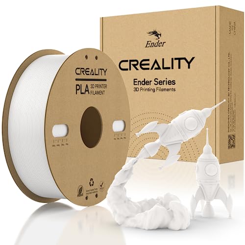 Creality PLA Filament 1.75mm, Offiziell Filament 1.75mm PLA 3D Drucker Filament Karton Spule Glattes Drucken Weniger-Wirrwarr Maßgenauigkeit +/- 0.03mm 1kg/Rolle(2.2lbs), Weiß von Creality