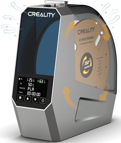 Creality Space PI Filament Trockner, 3D Drucker Filament Dryer mit eingebautem Fan, Filament Box mit 360° Heizung, Filament Trockenbox für PLA ABS TPU PETG 1.75/2.85mm von Creality