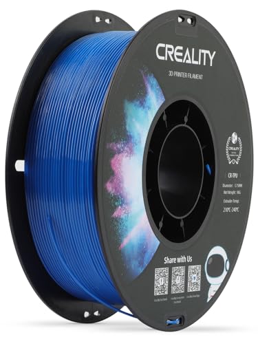 Creality TPU Filament 1.75, 3D Druck Filament, hohe Elastizität, weiches Klebematerial, elastisch, Thermoplastisches Polyurethan 1kg Blau von Creality