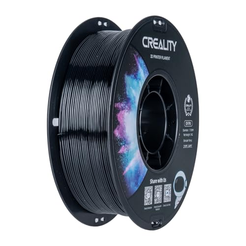 Creality TPU Filament 1.75mm, 3D-Druck Filament, hohe Elastizität, weiches Klebematerial, elastisch, 1kg Schwarz von Creality