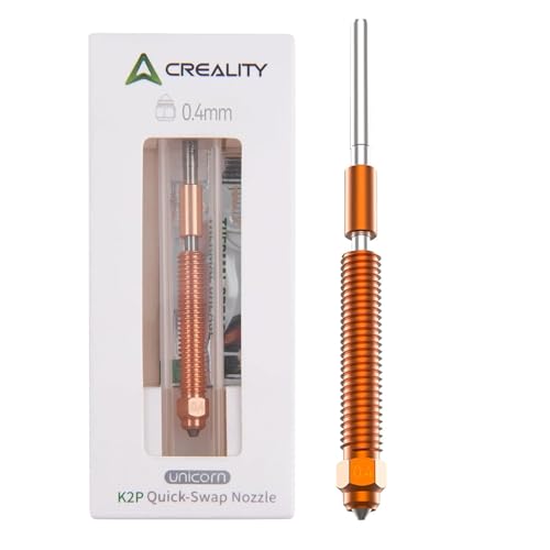 Creality Unicorn K2P Quick-Swap Düse 0.4mm für K2 Plus,Creality Hi 3D Drucker, gehärtete Stahldüsen, Ganzmetall integriert zum Drucken von PLA,ABS,PETG,TPU,PP,PC,PLA-CF,PA-CF,PET-CF Creality Unicorn K2P Quick-Swap Düse 0.4mm für K2 Plus,Creality Hi 3D Drucker, gehärtete Stahldüsen, Ganzmetall integriert zum Drucken von PLA,ABS,PETG,TPU,PP,PC,PLA-CF,PA-CF,PET-CF von Creality
