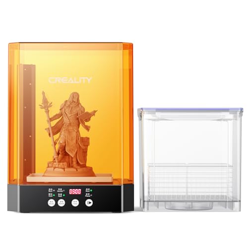 Creality Wash and Cure UW-03, 2 in 1 Wasch- und Aushärtemaschine für LCD/DLP/SLA Resin 3D Drucker, Wascheimer und 360° drehbare UV-Härtungsvorrichtung, Waschen Größe 210x160x200mm von Creality