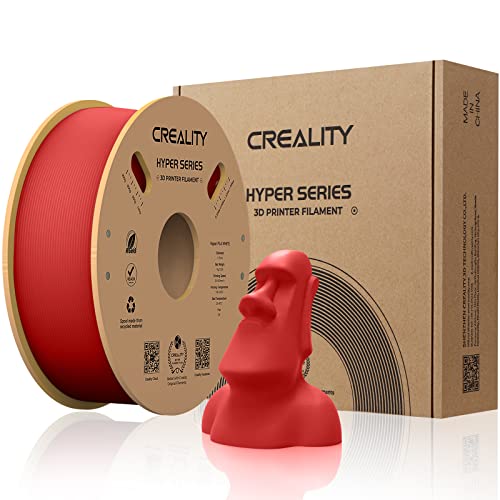 Creality offizielles 3D Drucker Filament, Hyper PLA High Speed Filament, 1.75mm 3D Druck Filament für Hochgeschwindigkeitsdruck, Maßgenauigkeit +/-0.02mm, 1kg/Spule - Rot von Creality