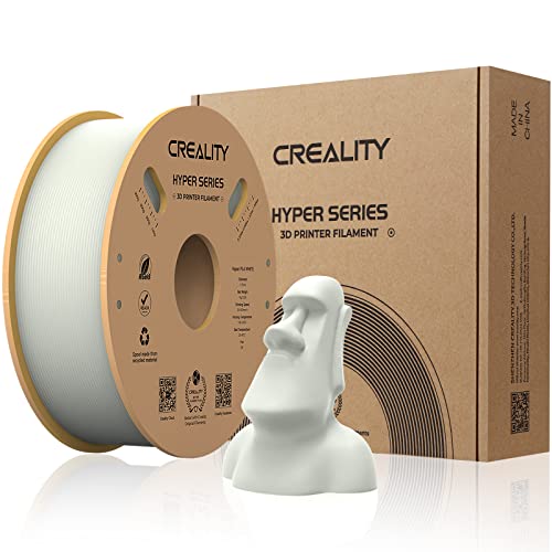 Creality offizielles 3D Drucker Filament, Hyper PLA High Speed Filament, 1.75mm 3D Druck Filament für Hochgeschwindigkeitsdruck, Maßgenauigkeit +/-0.02mm, 1kg/Spule - Weiß von Creality