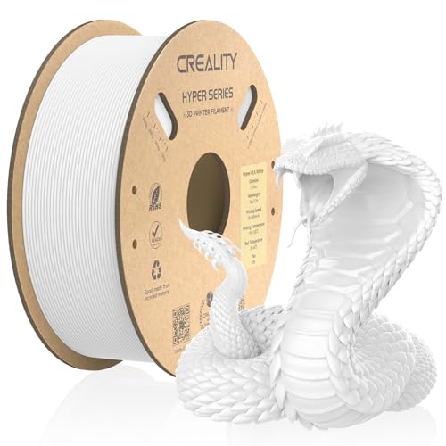 Creality offizielles 3D Drucker Filament, Hyper PLA High Speed Filament, 1.75mm 3D Druck Filament für Hochgeschwindigkeitsdruck, Maßgenauigkeit +/-0.02mm, 1kg/Spule - Weiß von Creality
